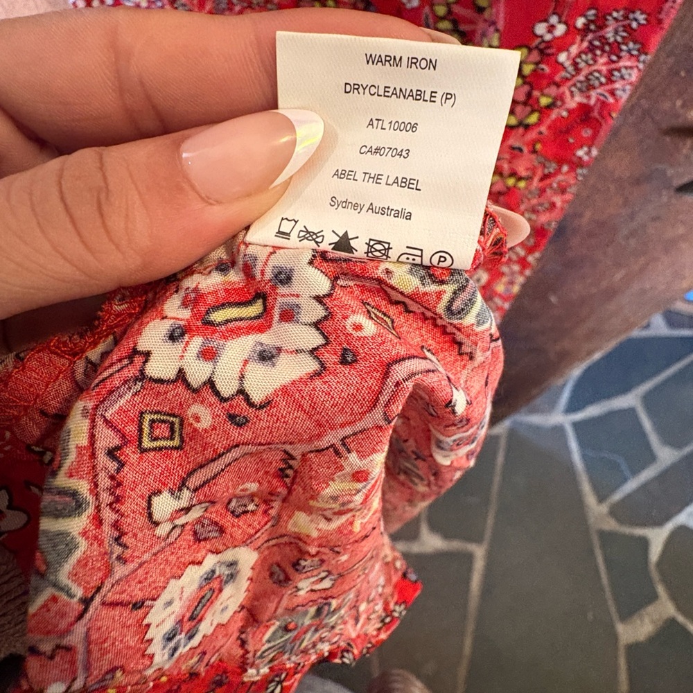 Abel The Label Dress M 
EUC red and floral dress size medium - Picture 3 of 5